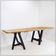 Large dining table wooden doors top mounted on black handles