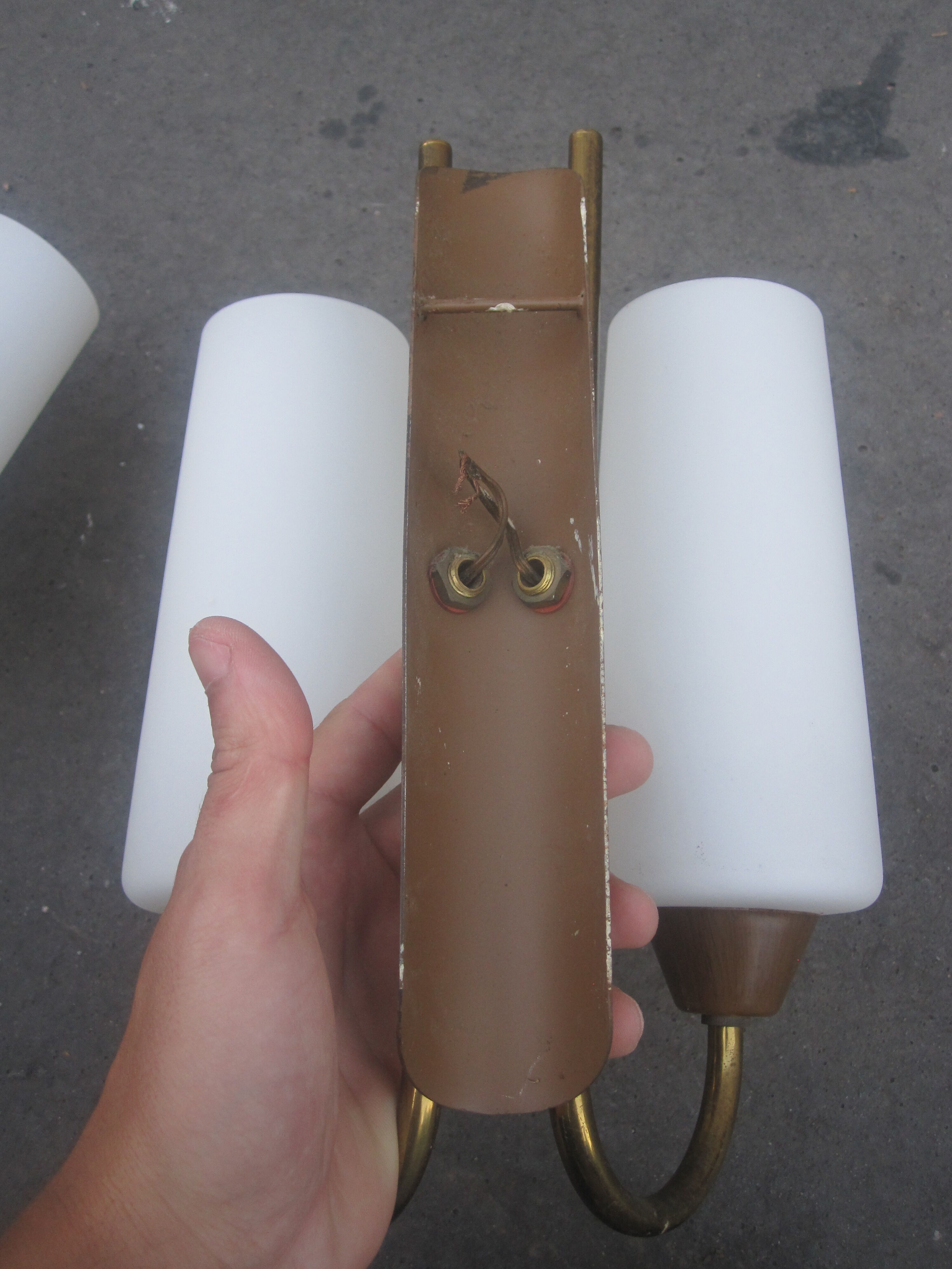 Pair  of wall light double year 60