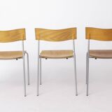 Set of 6 Lammhults Campus Stacking Chairs, Swedish Mid Century Chairs 1970s