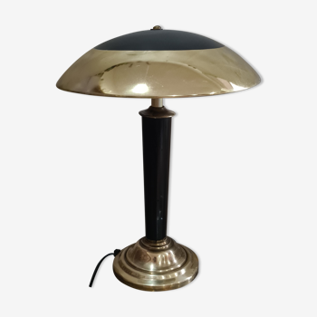 Lampe champignon  style « paquebot » bois métal  1975 a 80