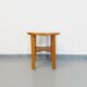 vintage light wood pedestal table from the 50s 60s