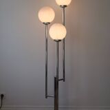 Lampadaire chrome 3 globes vintage