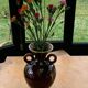 Amphora vase in glazed ceramic vallauris sign E.Covain vintage
