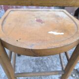 Lot de 4 chaises de bistrot Luterma authentique en bois de hêtre dans leur jus