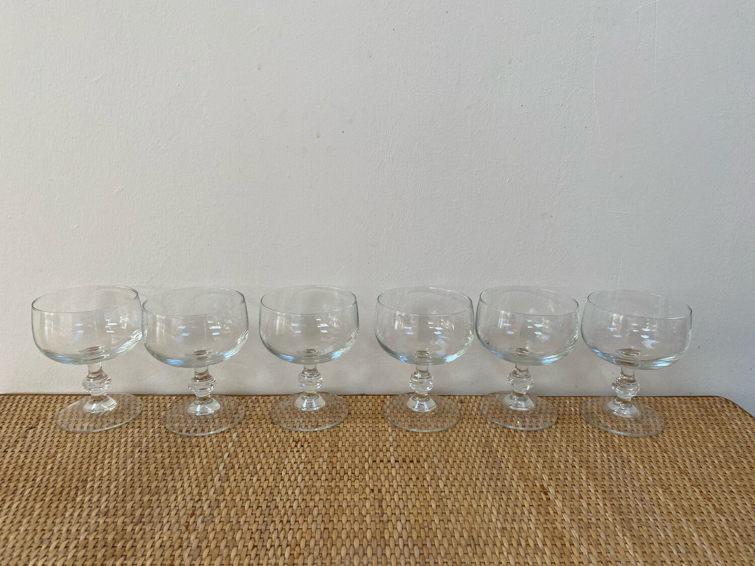 Set of 6 champagne or ice cream bowls