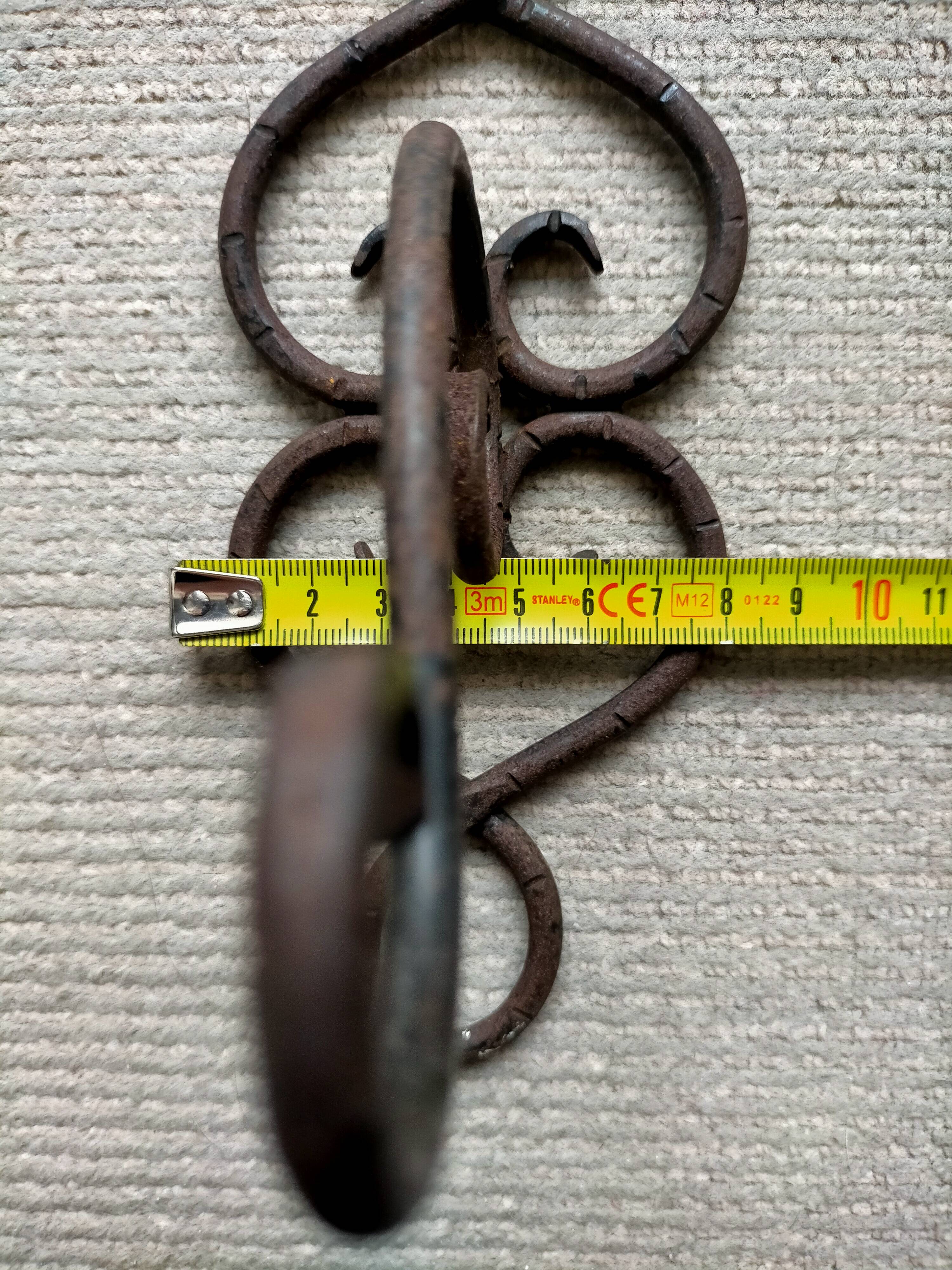 Wrought iron patère