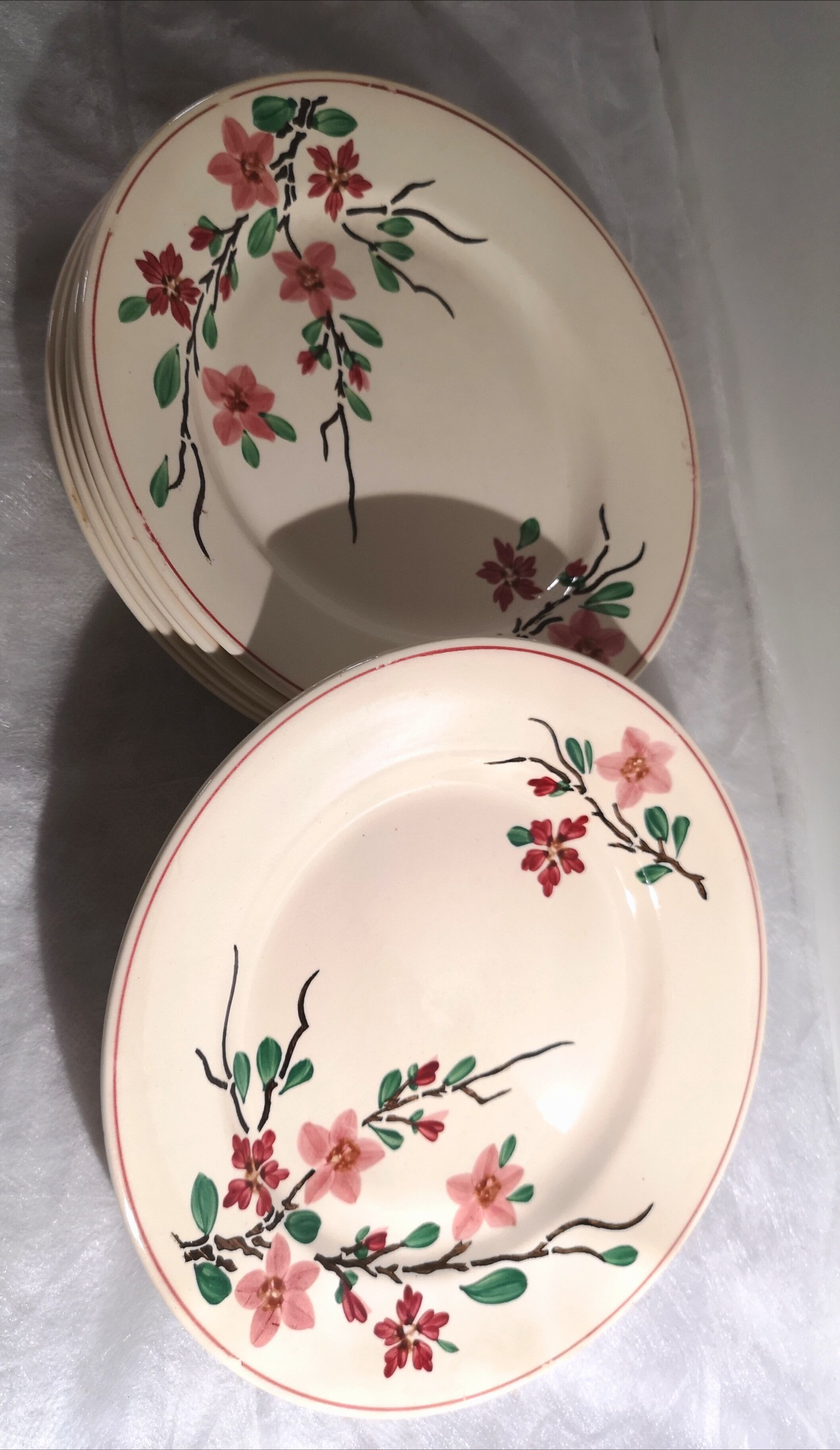 6 artisan dessert plates