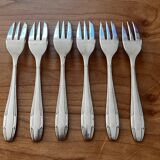 Fourchettes à dessert en métal argenté