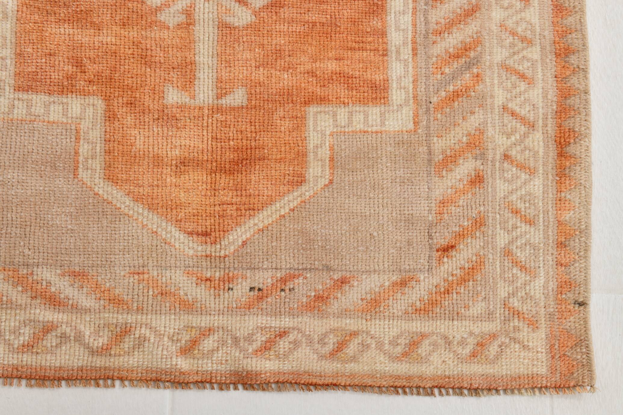 3x6 Pastel Orange Vintage Runner RugRug For Hallway,Turkish Runner,87x178cm