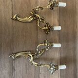 Pair of bronze wall lamps