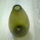 drop-shaped soliflore vase, green glass