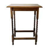 Table d'appoint Edwardienne en chêne tourné, 1900-1920