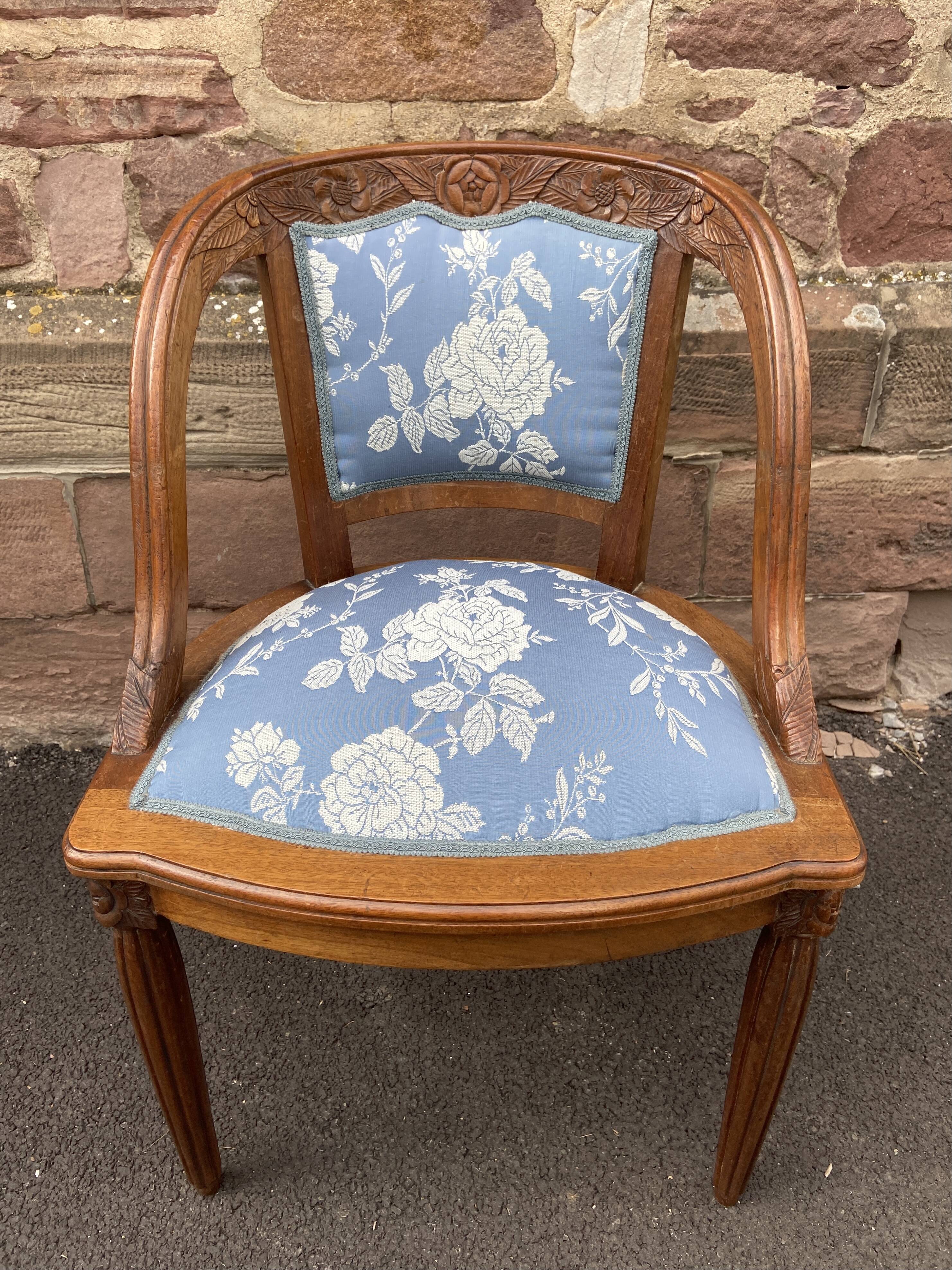 Office armchair gondola art deco mahogany 1930
