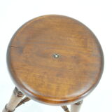 1940s Wooden Stool, Czechoslovakia