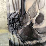 Vintage owl lamp made of natural stone