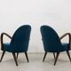 Pair of mid-century cocktail chairs, Poland, 1950s