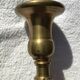 Pair of dark brass candle holders height 19,5cm