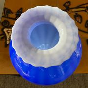 Grand vase boule Murano en pâte de verre bicolore