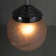 Art Deco pendant light with engraved glass globe and birds, 1930s