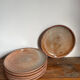 6 dessert plates in stoneware