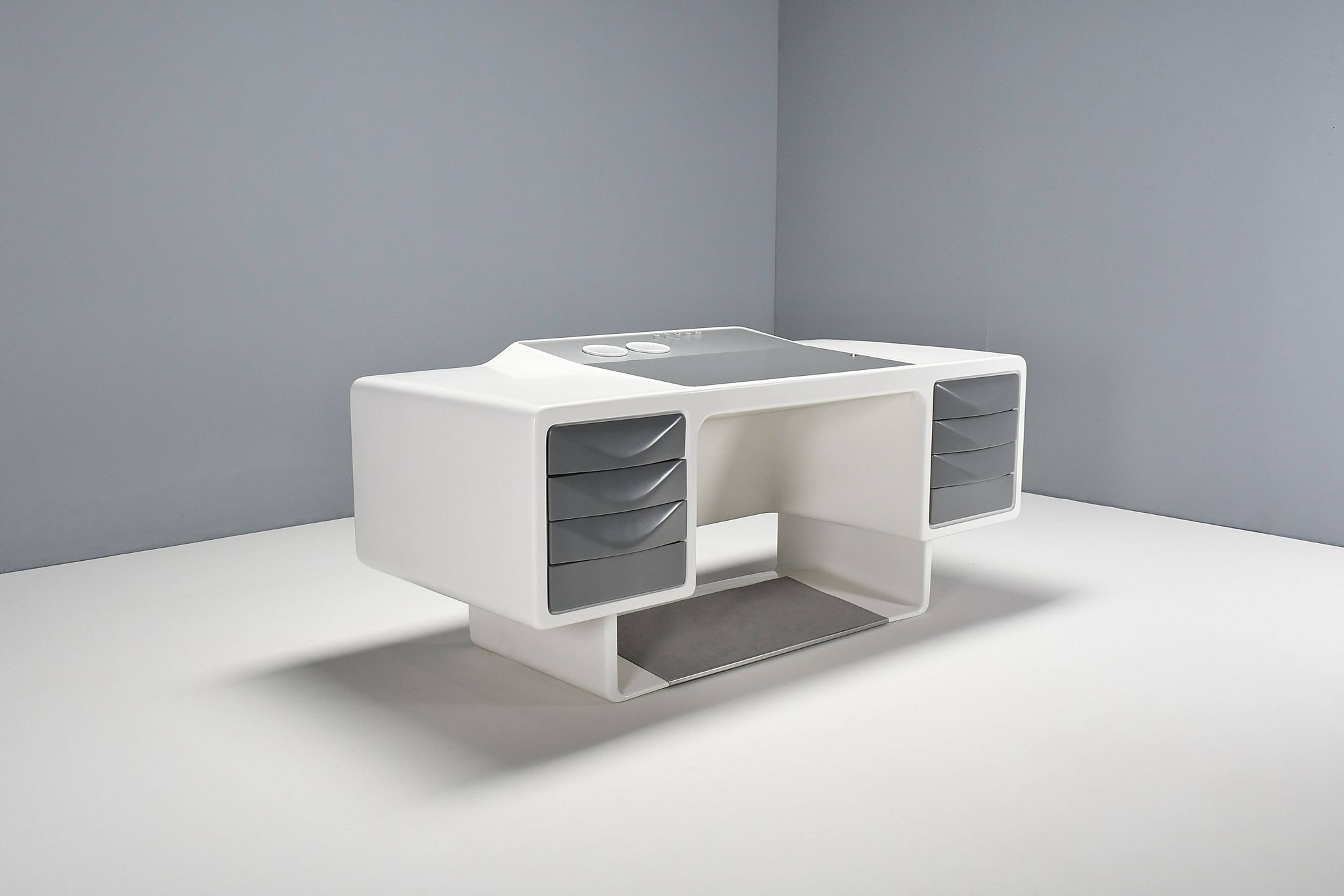 Rare Fiberglass Directors Desk by Ernest Igl for Wilhelm Werndl, 1970s