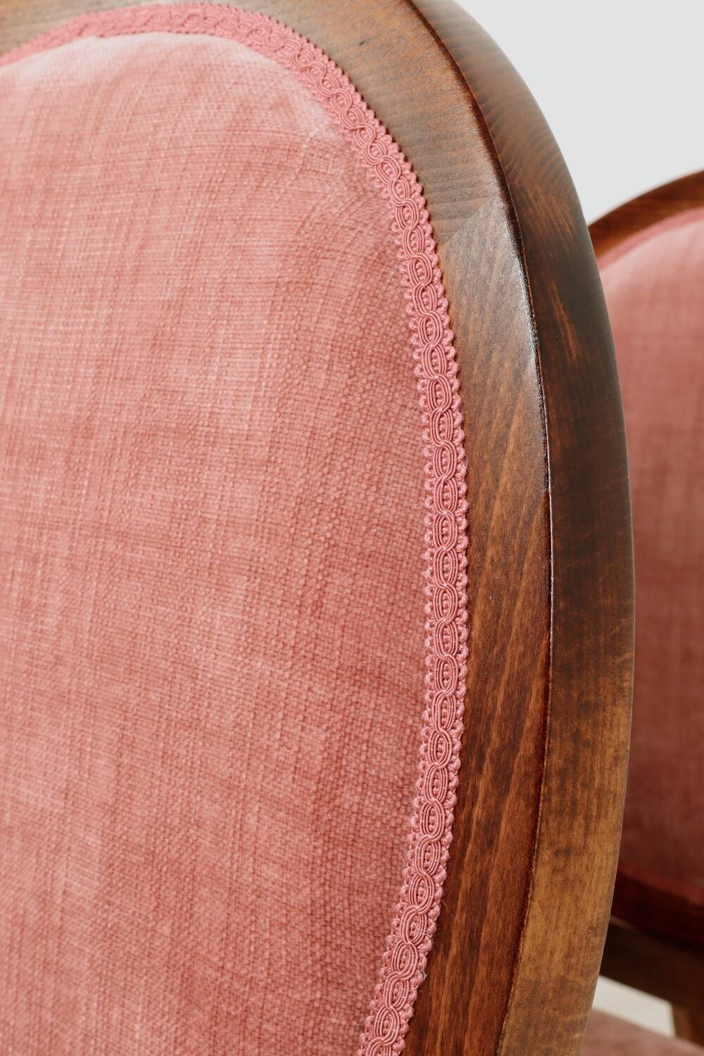 Set of 6 medallion dining chairs, Indian pink