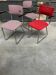 Set of 3 vintage cantilever chairs reupholstered.