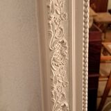 Louis Philippe style mirror in patinated stucco