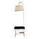 Lampadaire liseuse à tablette et porte revue vintage français 1960.