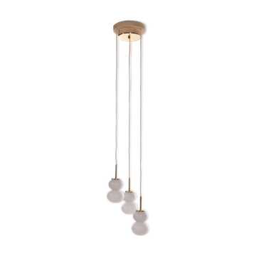Vintage ceiling lamp with three opal glass spheres, 1960 Germany