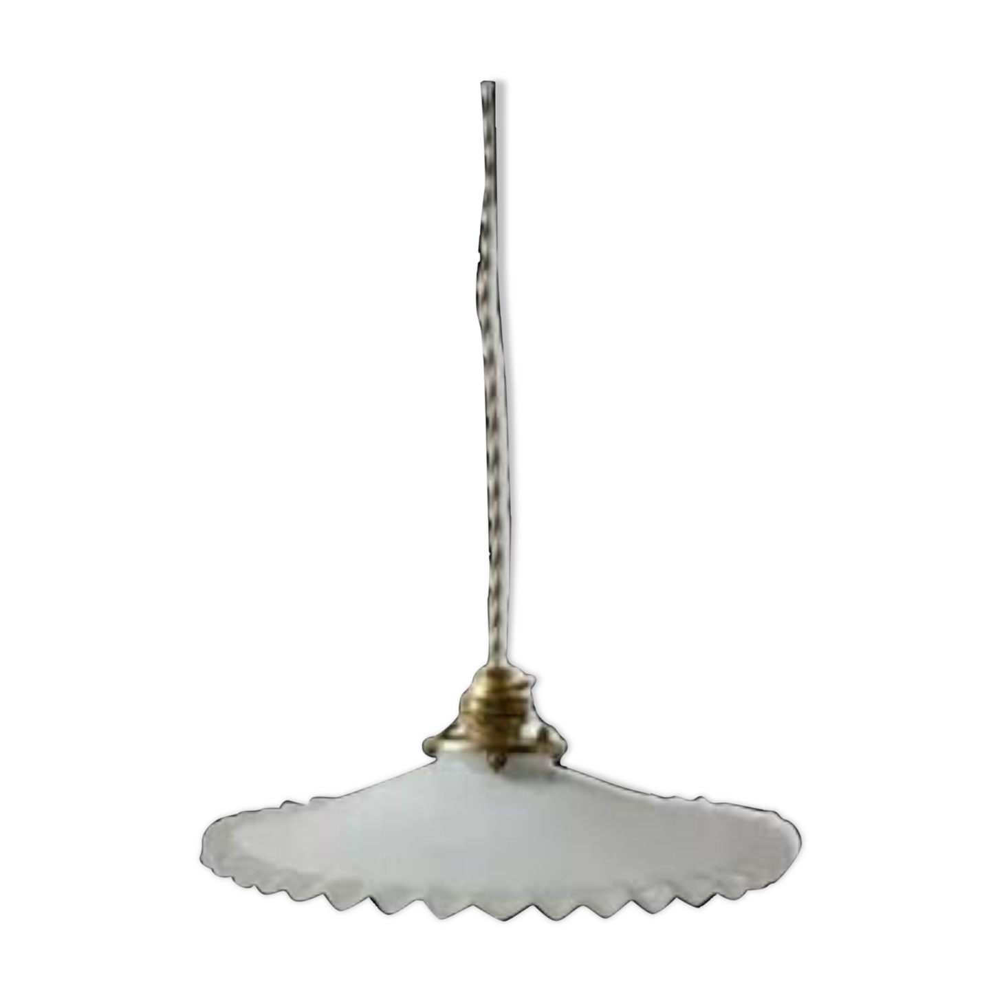 Pendant in serrated opaline early 20th century