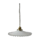 Suspension en opaline dentelée début XXème