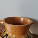 Hand-painted rustic enamelled vintage pitcher
