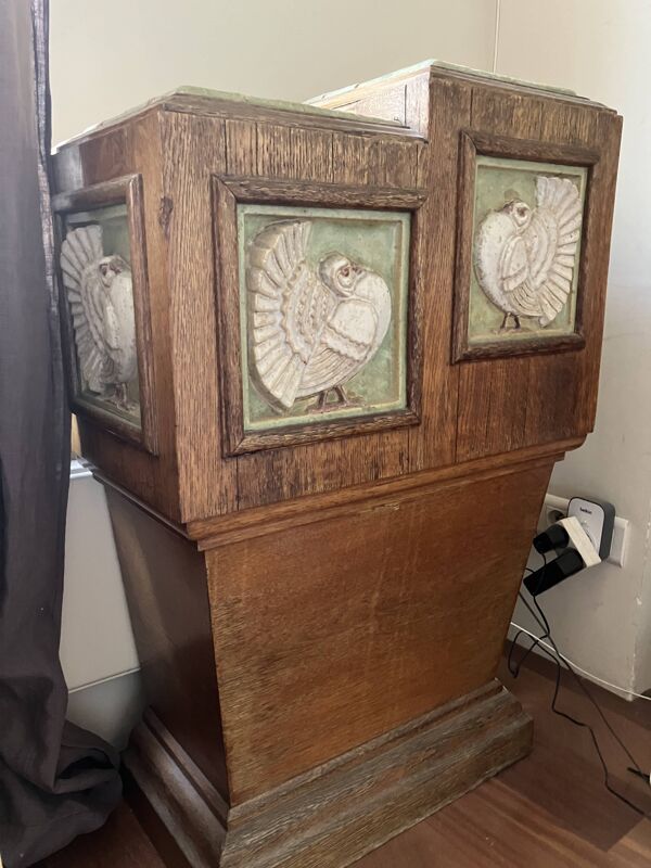 Sellette en bois et ceramique