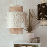 Lampshade in cannage