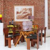 Original Africa Italian Dining Chairs Designed by Afra & Tobia Scarpa Maxalto