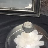 Black and silver beveled mirror, 48x38 cm