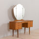 Vintage Scandinavian teak dressing table with adjustable mirrors and 7 drawers, Denmark 1960s