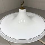 Large white glass hanging lamp by Vistosi, Italy