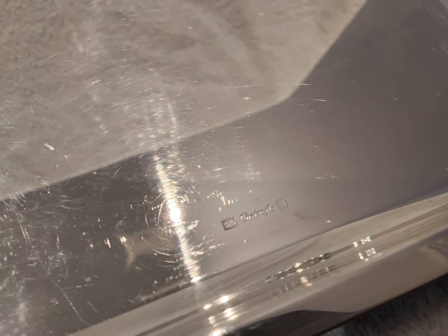 Christofle Vertigo Yainville silver-plated rectangular tray