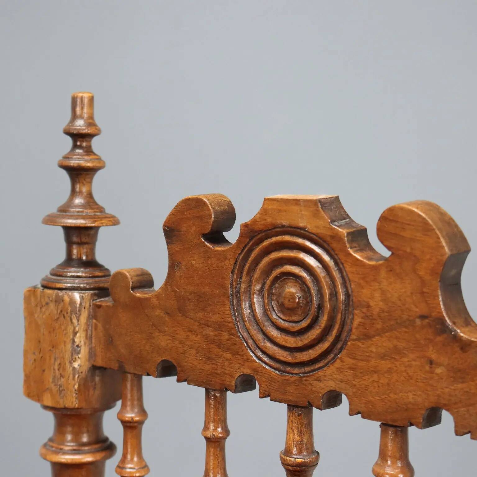 Antique baroque chairs, velvet seat, Italy 20th century.