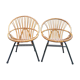 Rattan basket armchairs