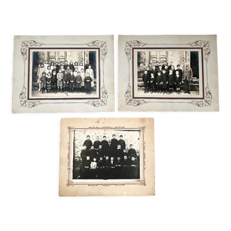 3 class photos early twentieth