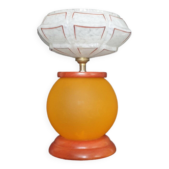 Space Age table lamp seventies glass Clichy