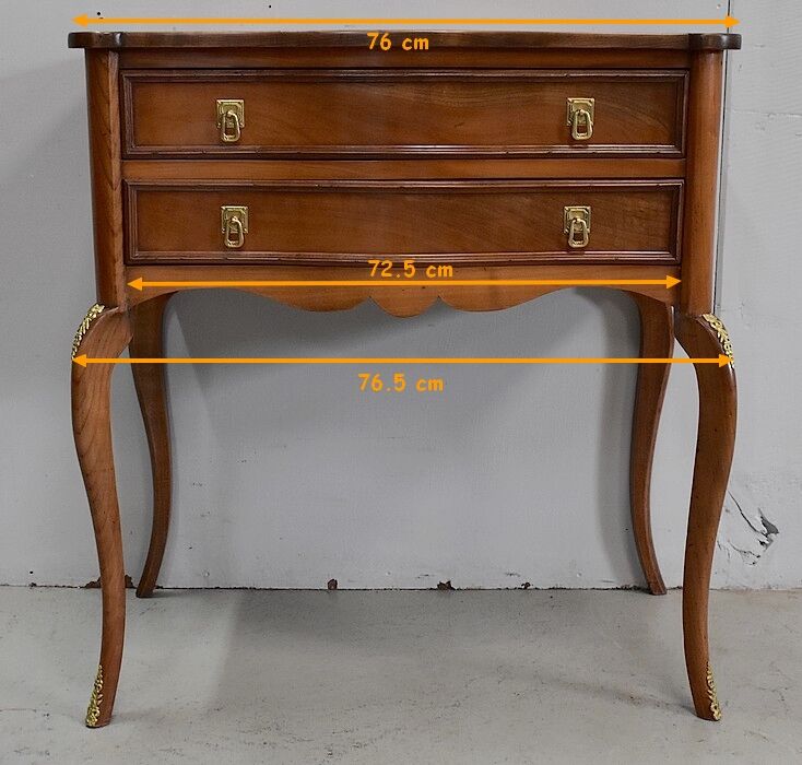 Dresser "Perruquière" in merisier, Louis XV style, early 20th