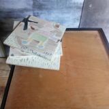 50s metal side table