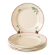 Set of 6 dessert plates Moulin des Loups, Model "Isabelle", 1950