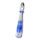 Antique Overlay NELLY carafe in crystal lined with cobalt blue SAINT-LOUIS 1930