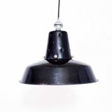 Black enamelled metal suspension, industrial lamp
