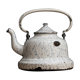 Old enamelled sheet metal kettle